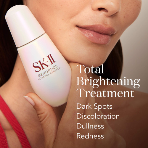 GenOptics Ultraura Essence is SK II's best-selling brightening serum to visibly reduce dullness and target sun spots slide2